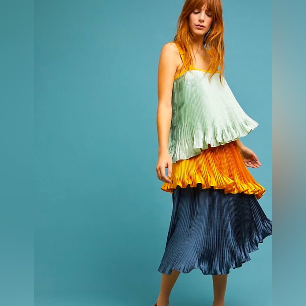 Guapa X 3 tiers pleated Anthropologie dress